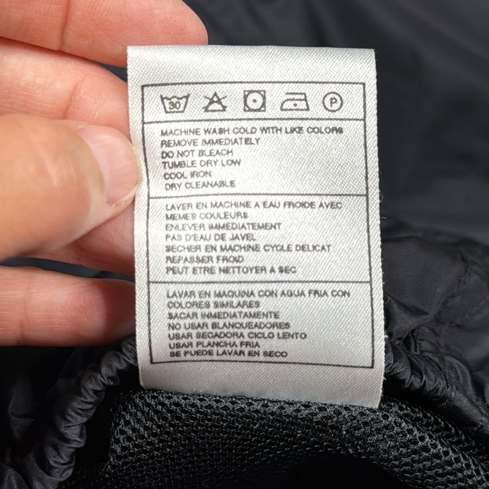 Vintage Nike Black Full Zip Nylon Windbreaker Jacket Size Medium - Picture 8 of 11